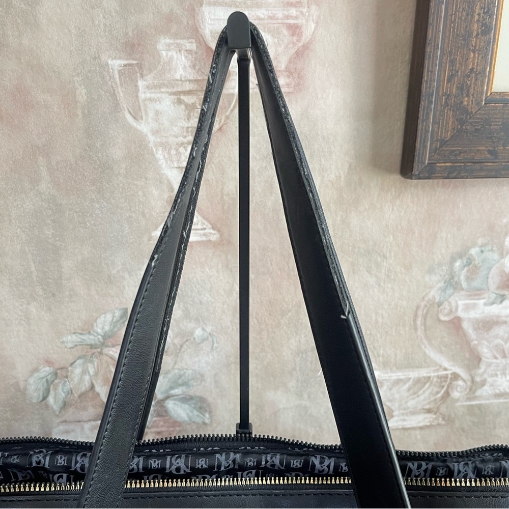 Badgley Mischka Black Quilted Tote with Gold Stud Detailing - Picture 10 of 13